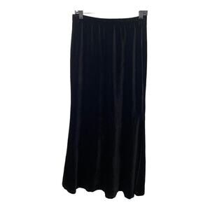 NWT Spiegel Maxi Skirt MEDIUM Black High Waist Velvet Knitted Velour Minimalist